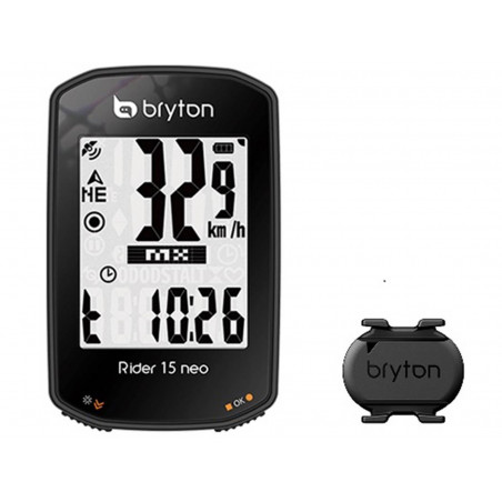 Compteur Bryton Rider 15 Neo + Cadence | Cyclone Bike