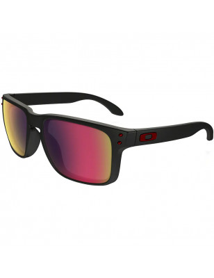 Lunettes Holbrook Mat Black Red Iridium Oakley | Cyclone Bike