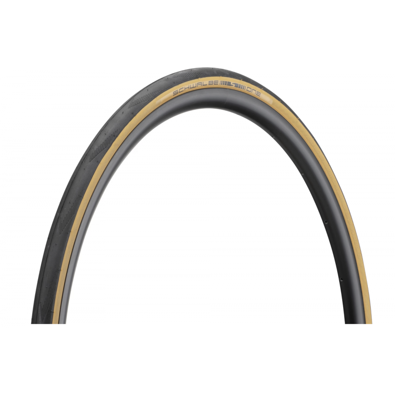 PNEU SCHWALBE ONE 700X25 RACEGUARD NOIR/CREME PNEU SCHWALBE ONE 700X25 RACEGUARD NOIR/CREME