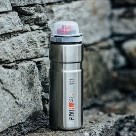 Bidon Thermos Elite Deboyo Race 550 ml Argent | Cyclone Bike