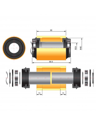 BOITIER PEDALIER FSA PF30 SHIMANO
