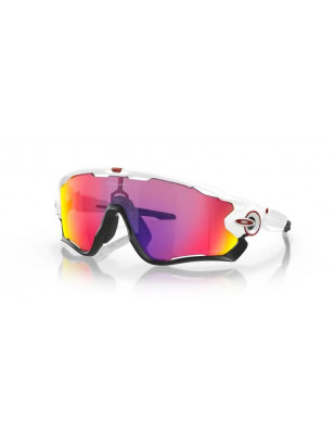 Lunettes Jawbreaker Polished White/ Prizm Road Oakley | Cyclone Bike